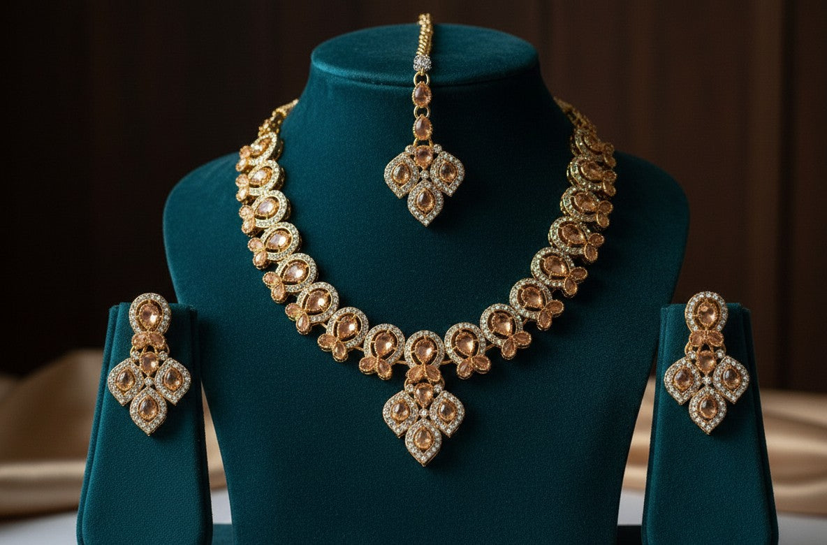 Gold Kundan Bridal Jewelry Set