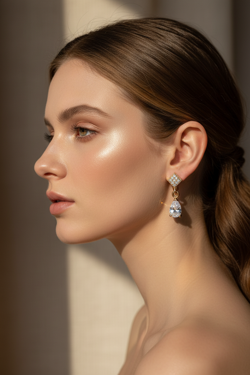 Crystal Drop Earrings - Lifestyle