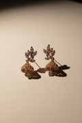 Crystal Leaf Drop Earrings